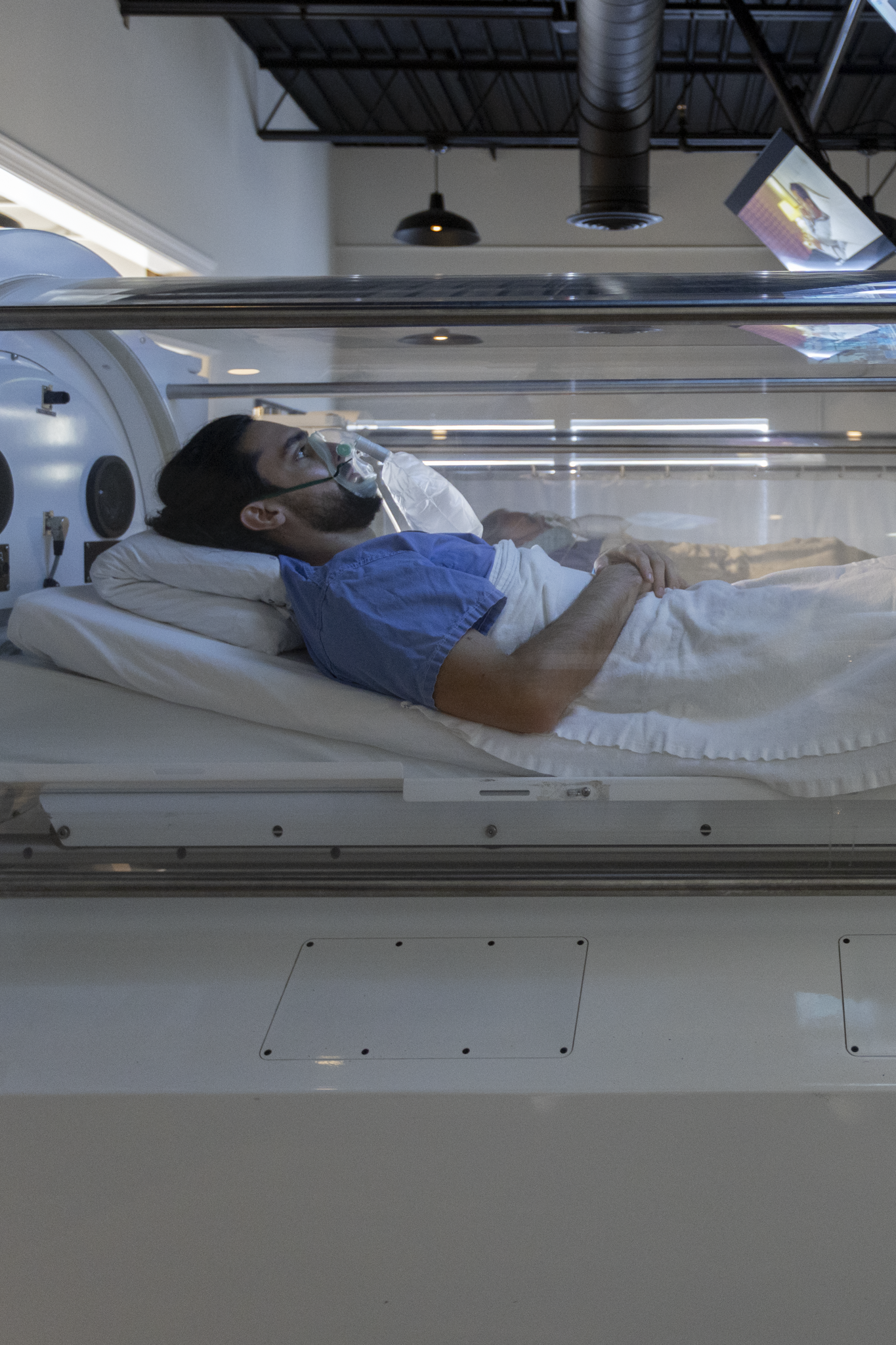 Athlete focused on recovery